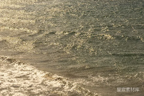 高清摄影 夕阳下的海浪