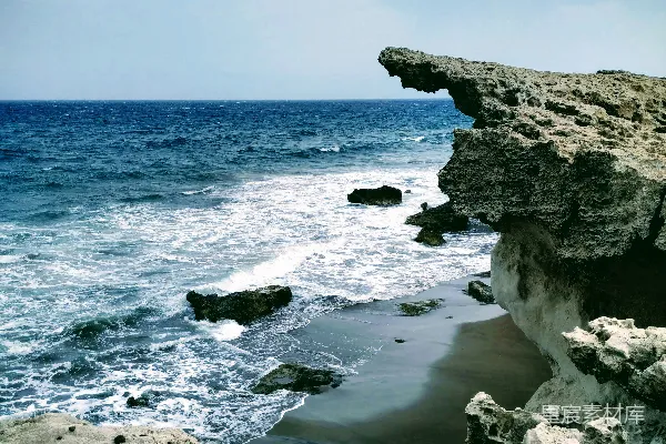 高清摄影 岩石海岸的自然之美