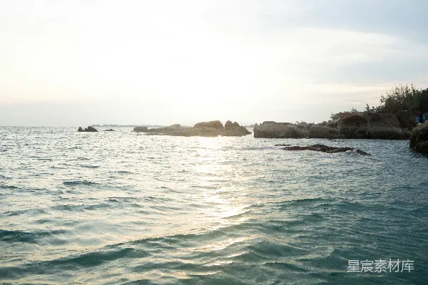 高清摄影 日落时分的海边风景
