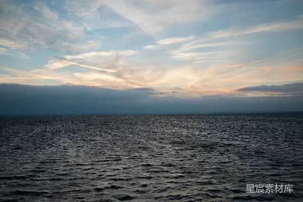 高清摄影 日落时分的宁静海景