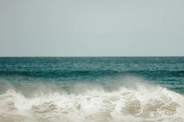 高清摄影 海浪拍打沙滩