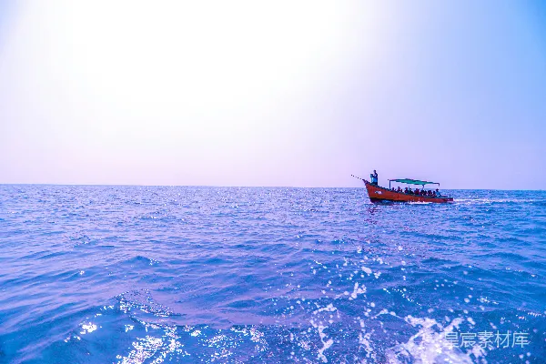 高清摄影 海上的小船