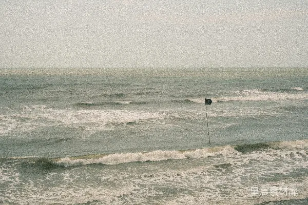 高清摄影 海边的旗帜
