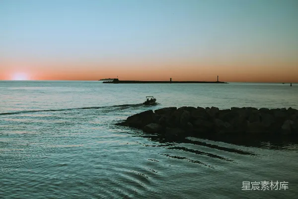 高清摄影 黄昏时分的海景