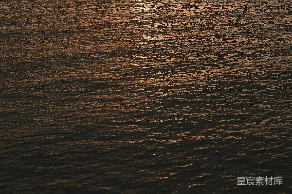 高清摄影 夕阳下的海面