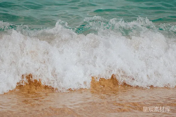 高清摄影 海浪拍打沙滩