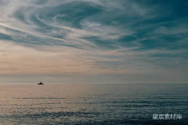 高清摄影 宁静的海上日落