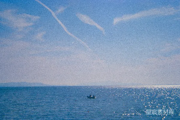 高清摄影 宁静的海景与帆影
