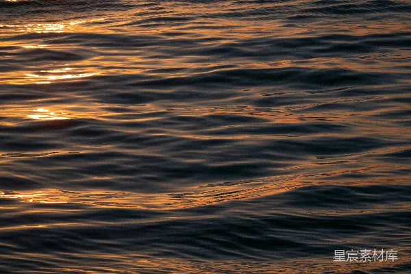高清摄影 夕阳下的海浪