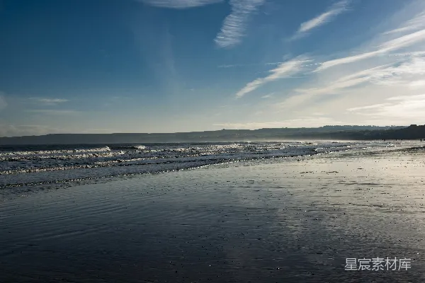 高清摄影 清晨的海滩