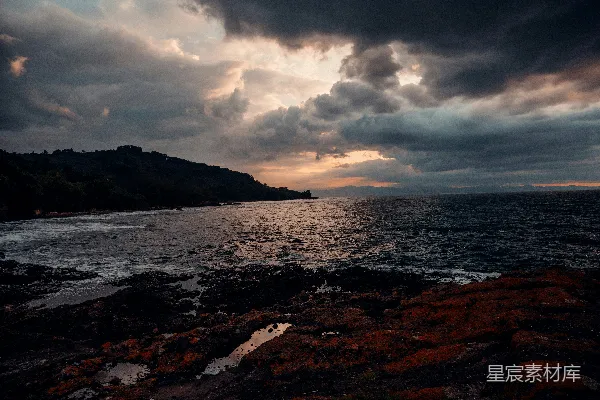 高清摄影 黄昏的海岸