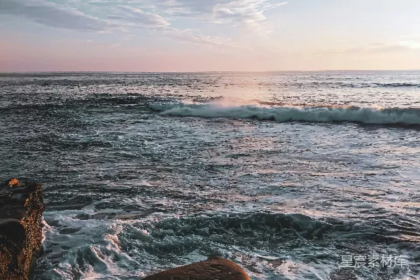 高清摄影 日落时分的海岸线