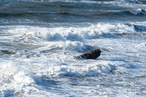 高清摄影 海浪与岩石的交响