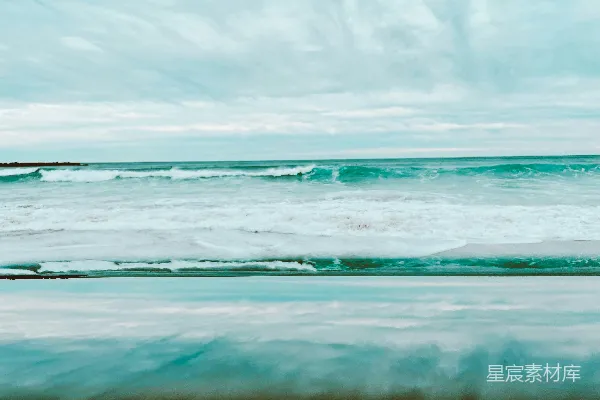 高清摄影 海天一色的宁静海景