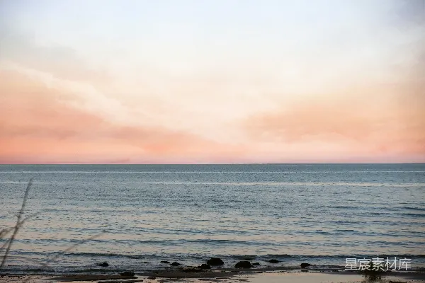 高清摄影 粉霞海景