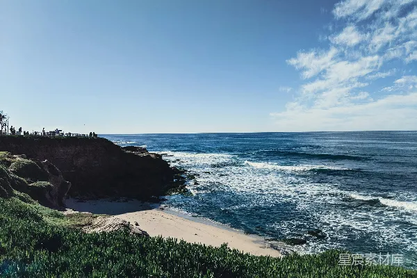 高清摄影 海岸风景：沙滩与海浪
