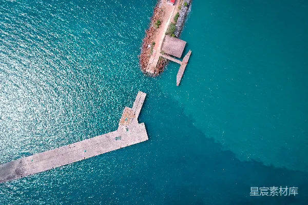 高清摄影 海港鸟瞰图