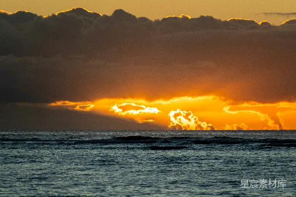 高清摄影 海天一色的夕阳