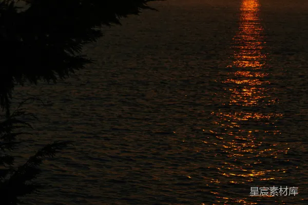 高清摄影 海畔夕阳的宁静