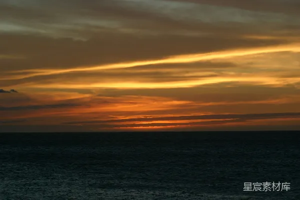 高清摄影 夕阳下的海洋
