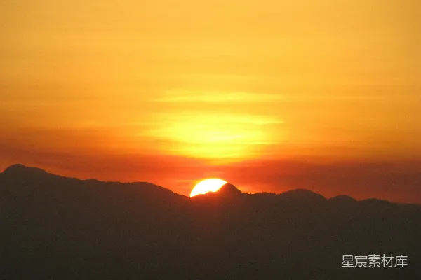 高清摄影 夕阳山景