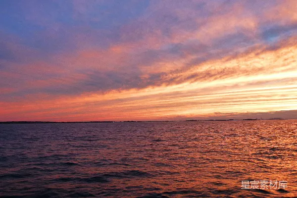 高清摄影 夕阳下的海景