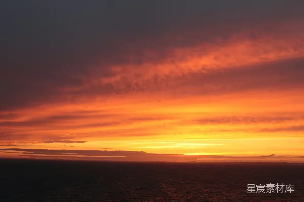 高清摄影 夕阳下的海平线