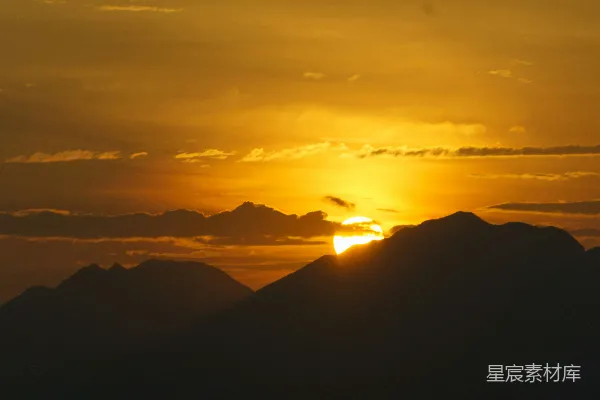 高清摄影 日落山景