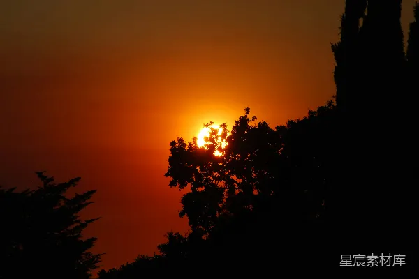 高清摄影 夕阳映红天际