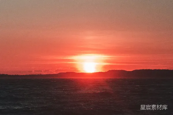 高清摄影 海上的日落