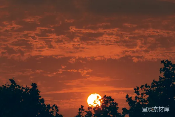 高清摄影 夕阳下的云海