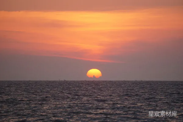 高清摄影 海上日落