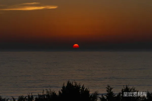高清摄影 海平面上的夕阳
