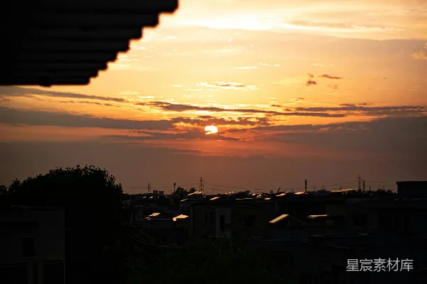 高清摄影 城市黄昏剪影