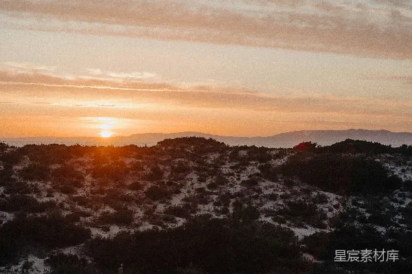 高清摄影 夕阳下的沙丘