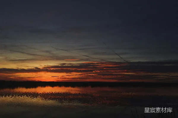 高清摄影 湖畔夕阳