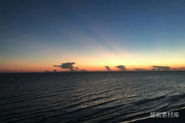 高清摄影 日落时分的海岸线