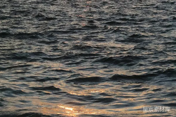 高清摄影 夕阳下的海面