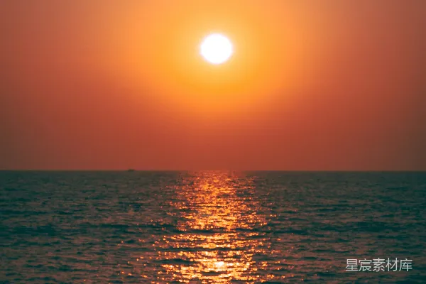 高清摄影 海面的日落美景