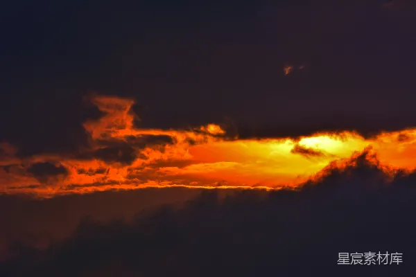 高清摄影 夕阳余晖染云天