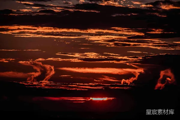 高清摄影 夕阳余晖下的云彩