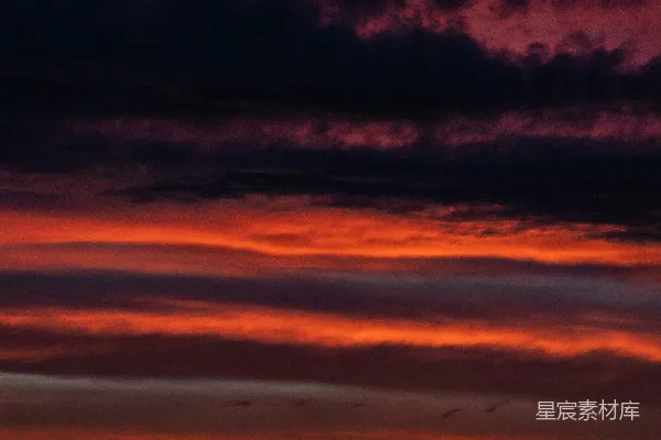 高清摄影 夕阳下的云海