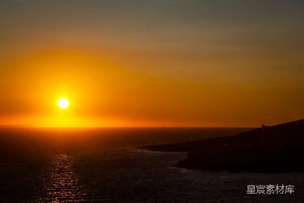 高清摄影 夕阳下的海景