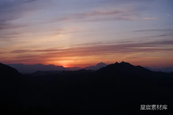 高清摄影 夕阳下的长城