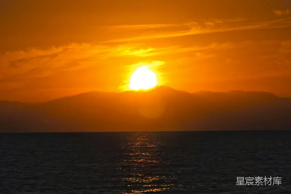 高清摄影 海面上的夕阳