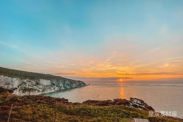 高清摄影 日落时分的海岸美景
