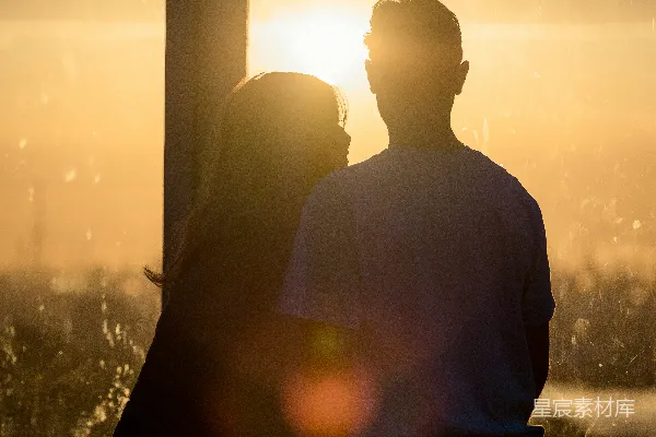 高清摄影 夕阳下的浪漫剪影