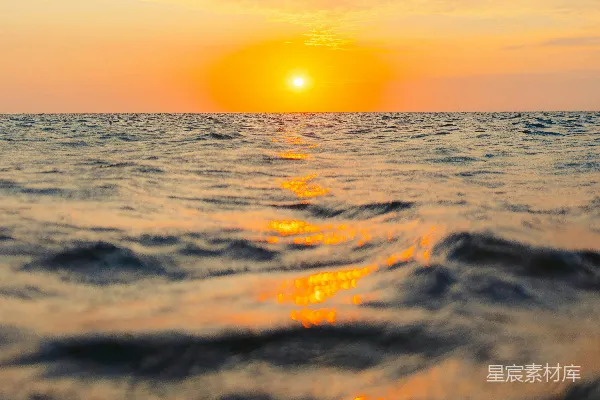 高清摄影 海上的日落