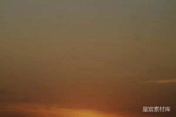 高清摄影 夕阳下的海平线