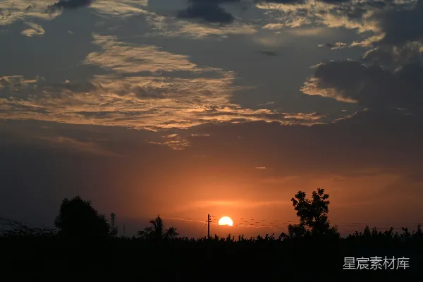 高清摄影 夕阳下的宁静